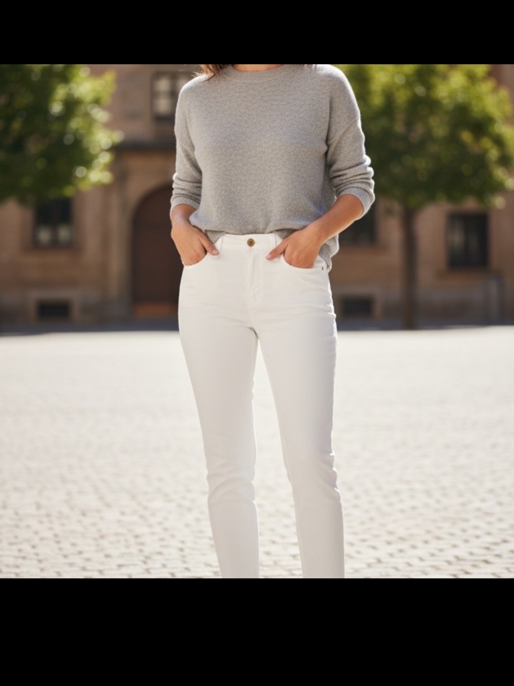 Michael Kors High-Rise White Women’s Jeans - Clean Slim Fit 12